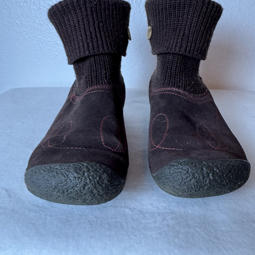 Keen Shay Ankle Boots Womens Size 9.5 Brown Suede Knit Cuff Boho Booties Winter - Picture 8 of 14